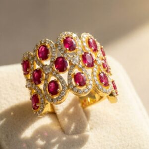 Ruby & Diamond Ring in Yellow Gold