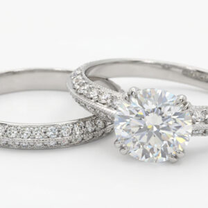 1.35ct R, E Color, SI2, 0.50tw, Platnium Ring . Set