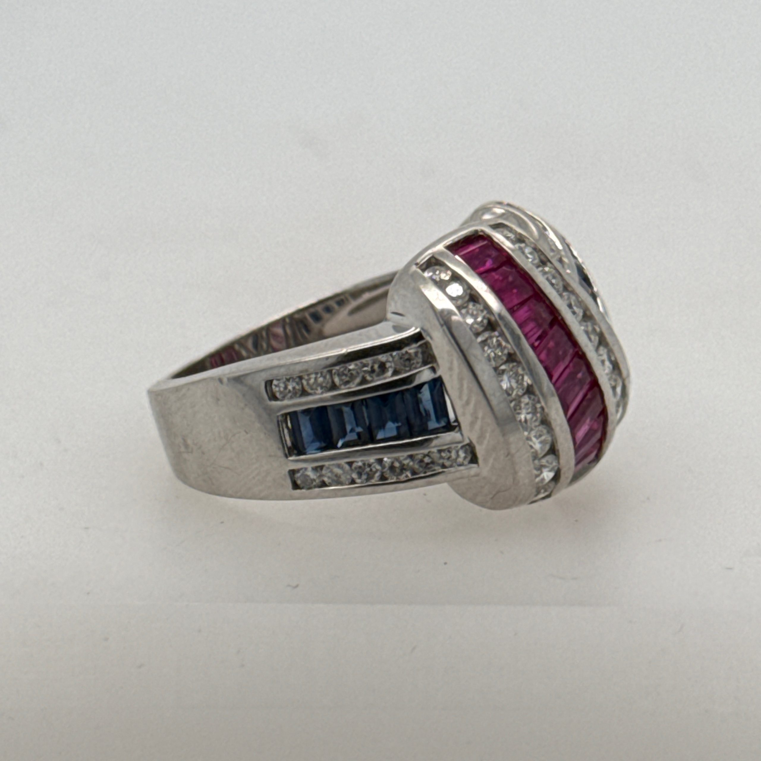 Rubies 1.00 CT Sapphire 1.00 CT & Diamond 1.50 Ct Ring 14k Gold - Image 4
